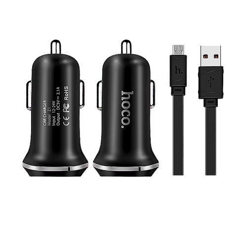 Автомобильное зарядное устройство USB HOCO "Z1", с кабелем Micro