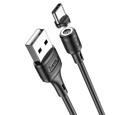 USB дата кабель Type-C HOCO "X52", черный, 1м., 3A, магнитный