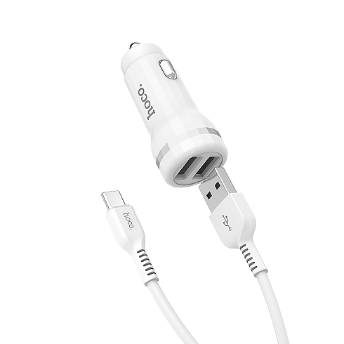 Автомобильное зарядное устройство USB HOCO "Z27", с кабелем Type-C