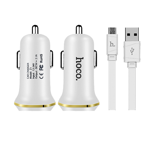Автомобильное зарядное устройство USB HOCO "Z1", с кабелем Micro