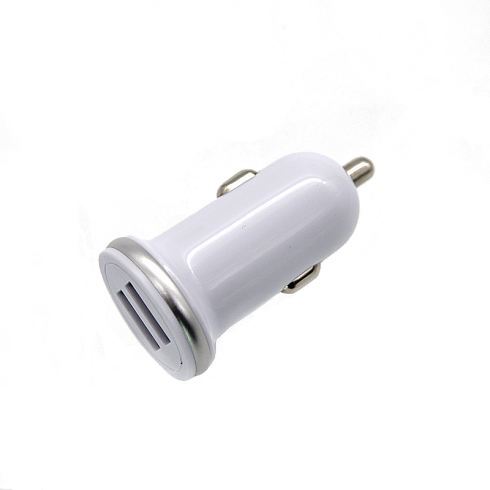 Автомобильное зарядное устройство USB EXPERTS CH-310, белое, 2.4A, 2xUSB