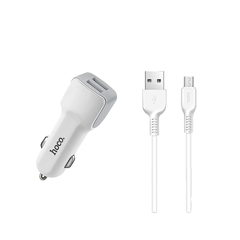 Автомобильное зарядное устройство USB HOCO "Z23", с кабелем Micro