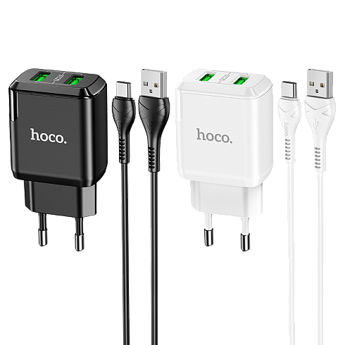 Сетевое универсальное зарядное устройство HOCO "N6", с кабелем Type-C