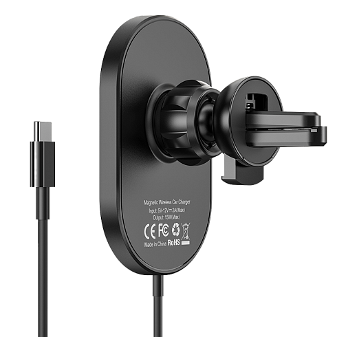 Держатель HOCO "CA90" на воздуховод, с беспроводной зарядкой