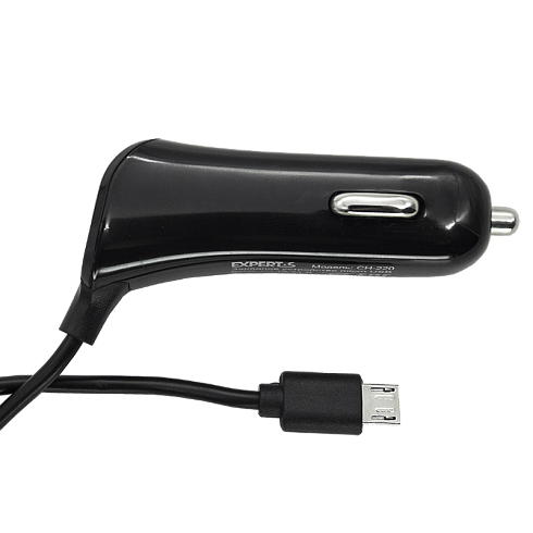 Автомобильное зарядное устройство USB EXPERTS CH-220, черное, 2.4A, 1xUSB - Micro USB