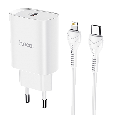 Сетевое универсальное зарядное устройство HOCO "N14", с кабелем Lightning