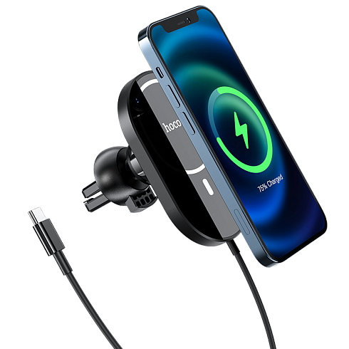 Держатель HOCO "CA90" на воздуховод, с беспроводной зарядкой